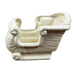 Decorative ceramic Softee Christmas Sleigh dish centerpiece